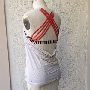 Lululemon Striped Active Tank w/Bra (Size 6)
